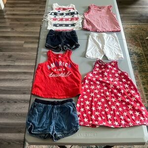 Girls Toddler 3T Patriotic Stars & Strips 4th of July